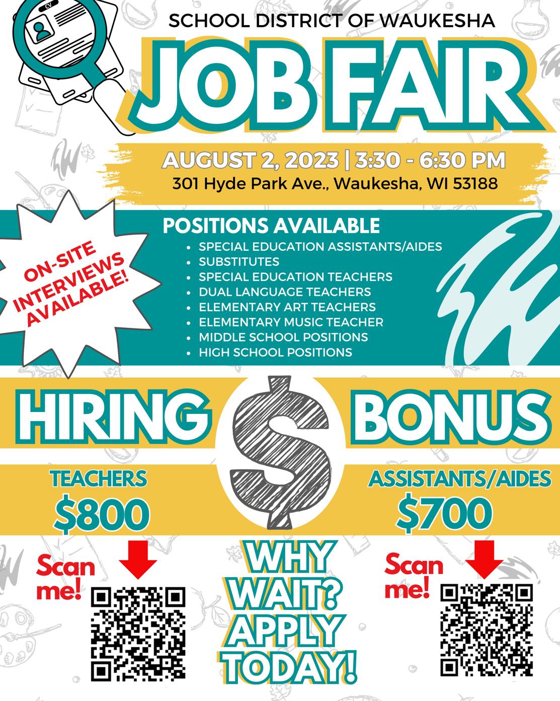 Thumbnail of the SDW Job Fair flyer from their Facebook page