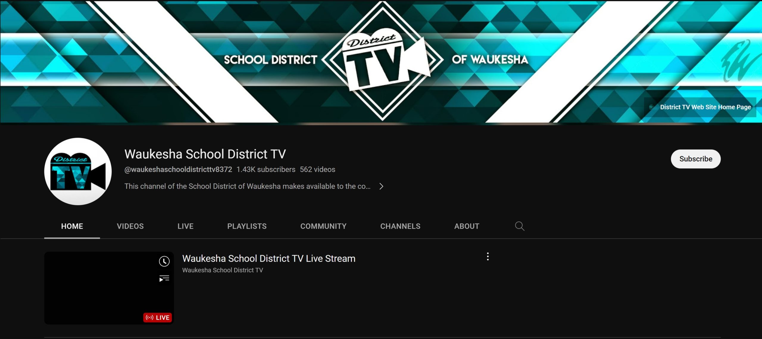 Screenshot of SDW's YouTube channel