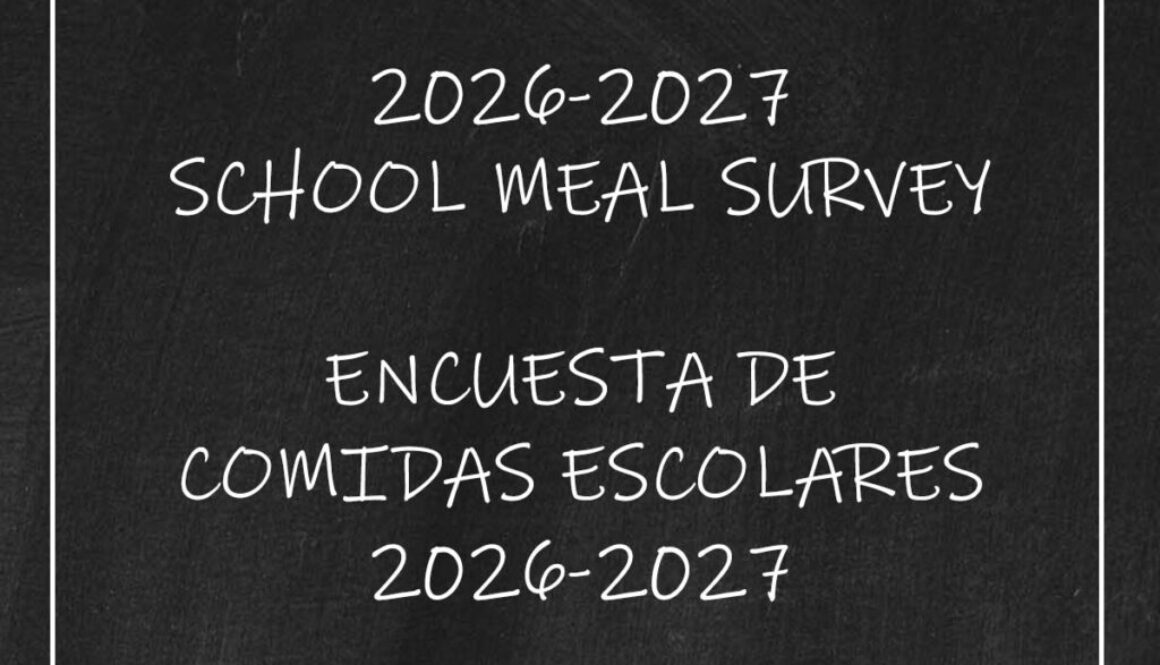2026-2027 School Meal Survey. Encuesta de comidas escolares 2026-2027